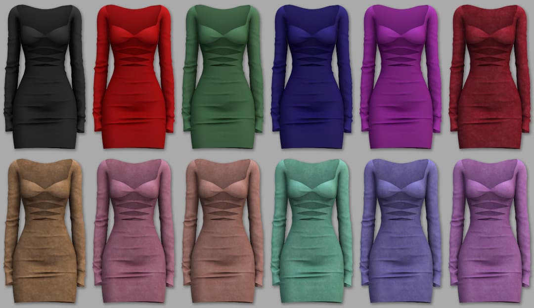 Галерея мода Платье Simple cutting dress #1